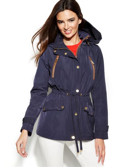 michael michael kors faux leather trim anorak|Michael michael kors anorak coat + FREE SHIPPING .